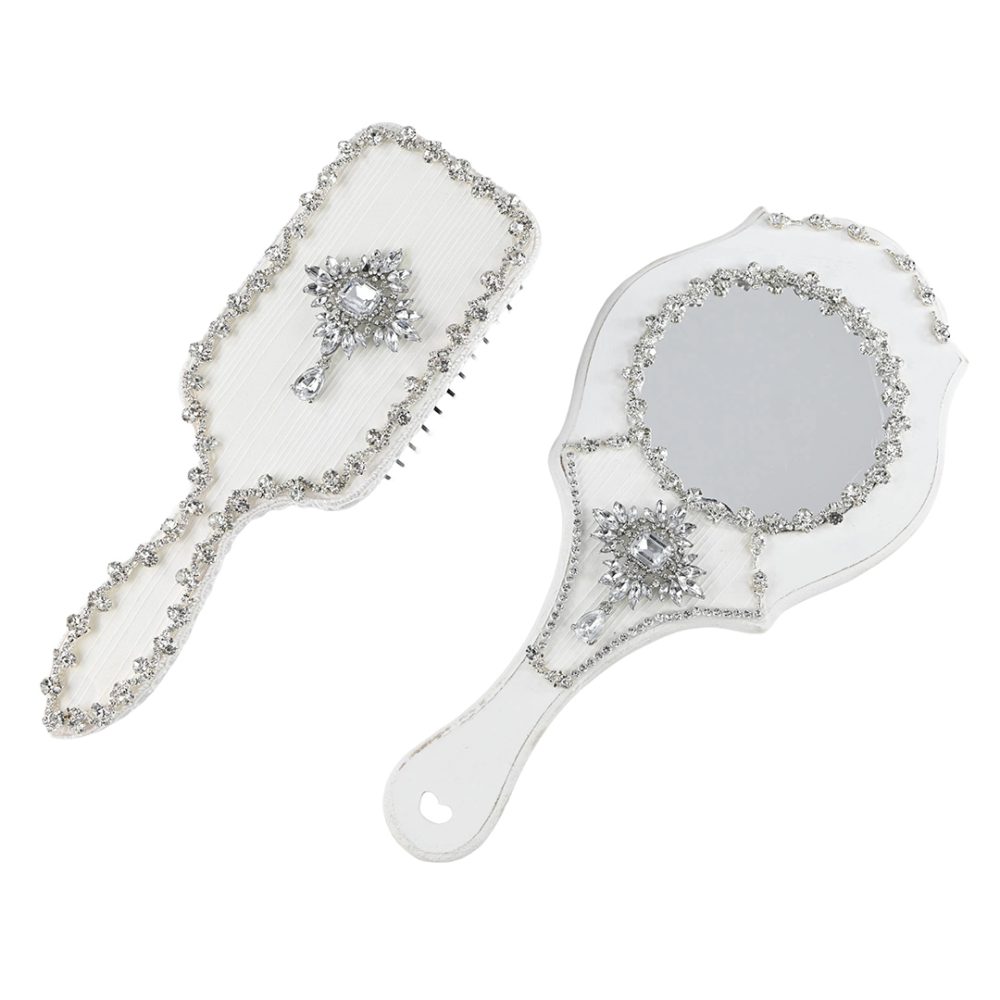 Σετ καθρέφτης βούρτσα με καρφίτσα στρας