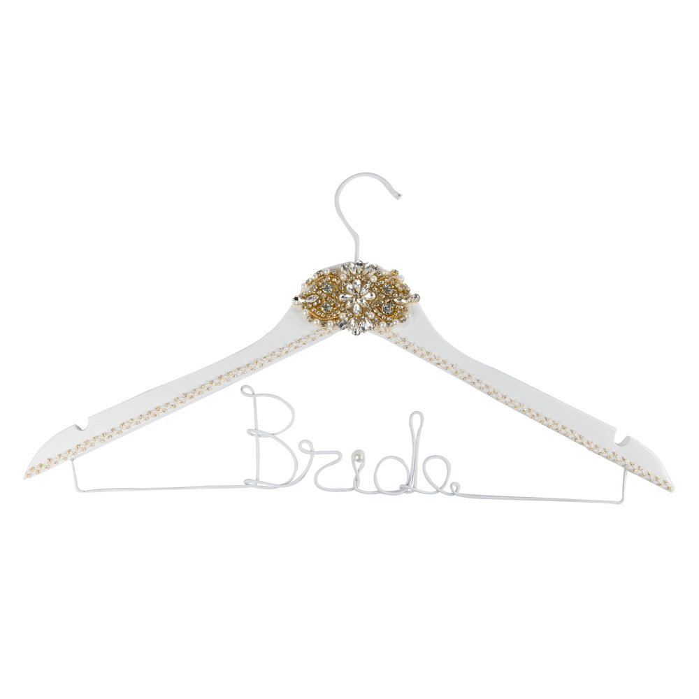 Κρεμάστρα νυφική χρυσό μοτίφ