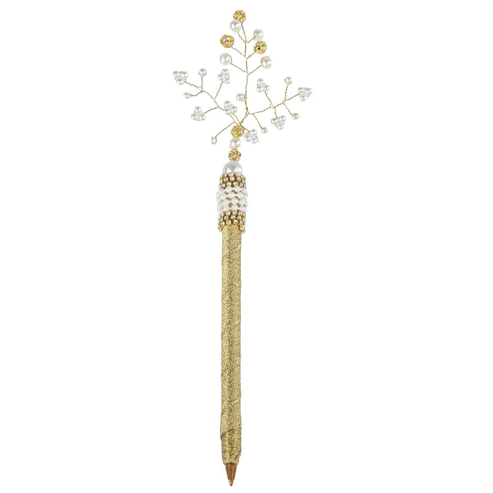 Στυλό χρυσό στρας χάντρες